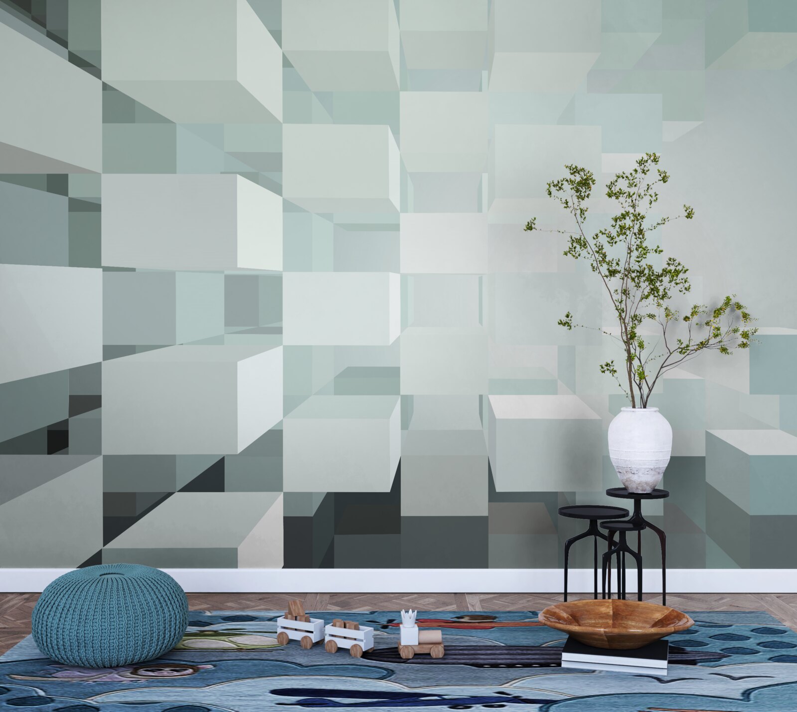 Fototapeta ľahké 3D objekty