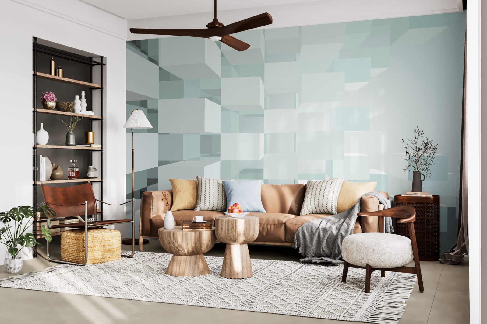 Fototapeta ľahké 3D objekty