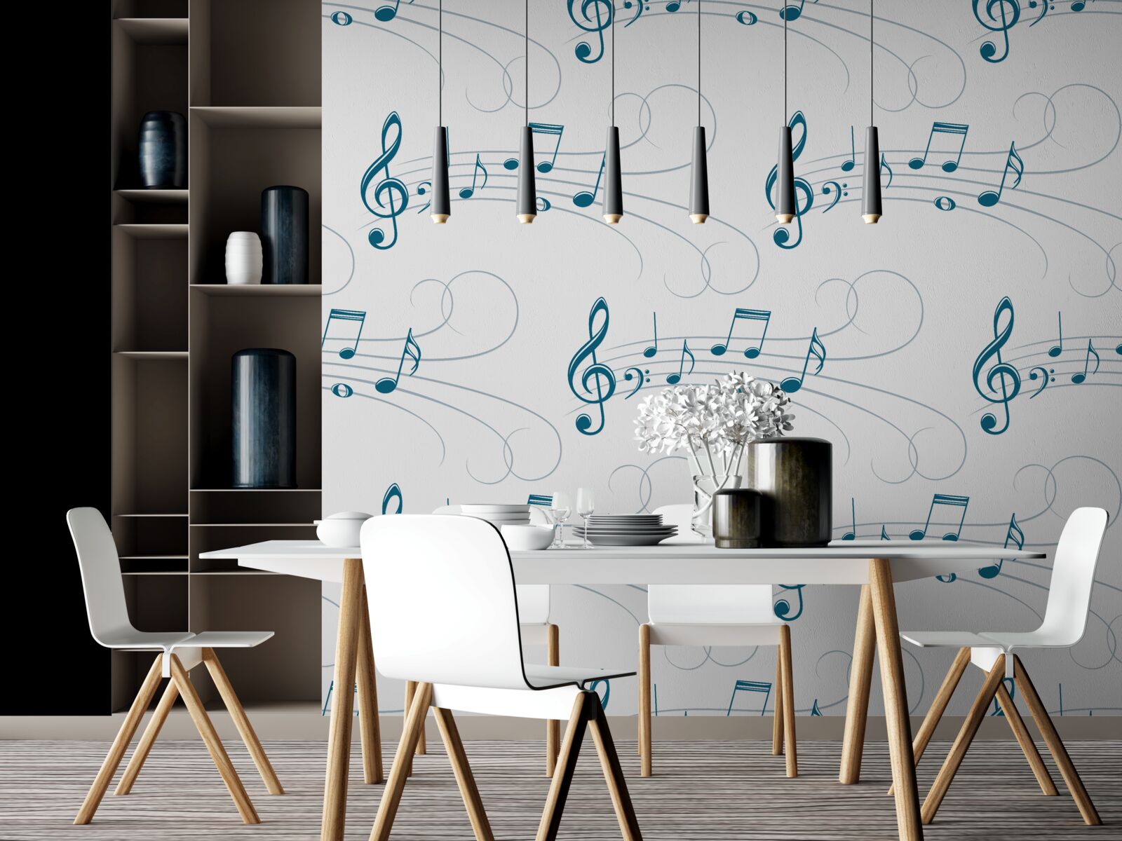 Fototapeta hudobné nahrávky s husľovým kľúčom