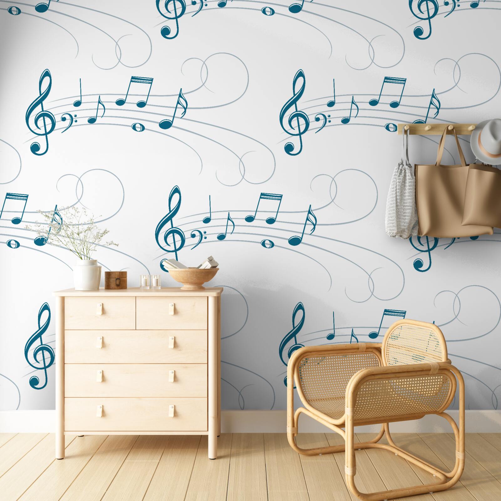 Fototapeta hudobné nahrávky s husľovým kľúčom