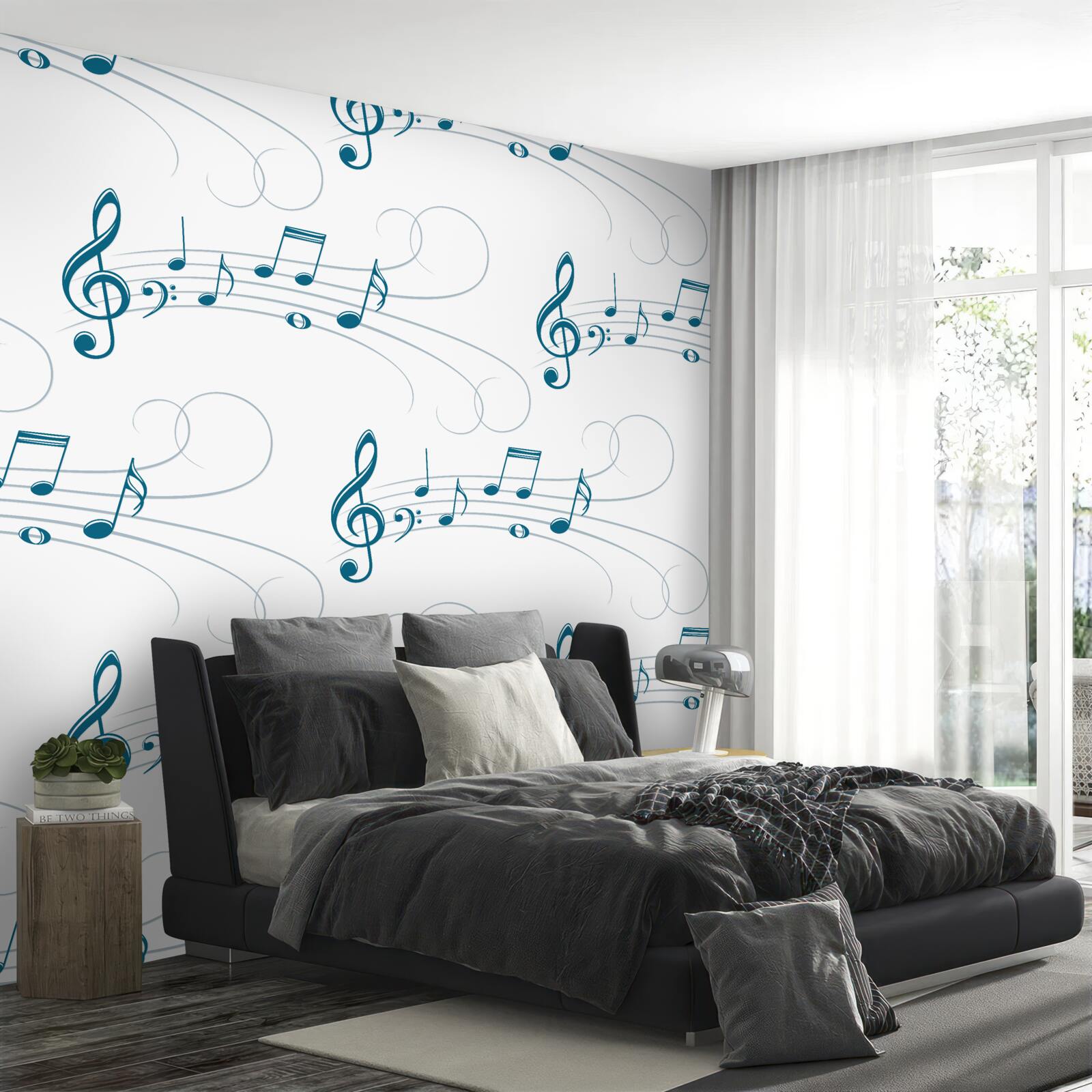 Fototapeta hudobné nahrávky s husľovým kľúčom