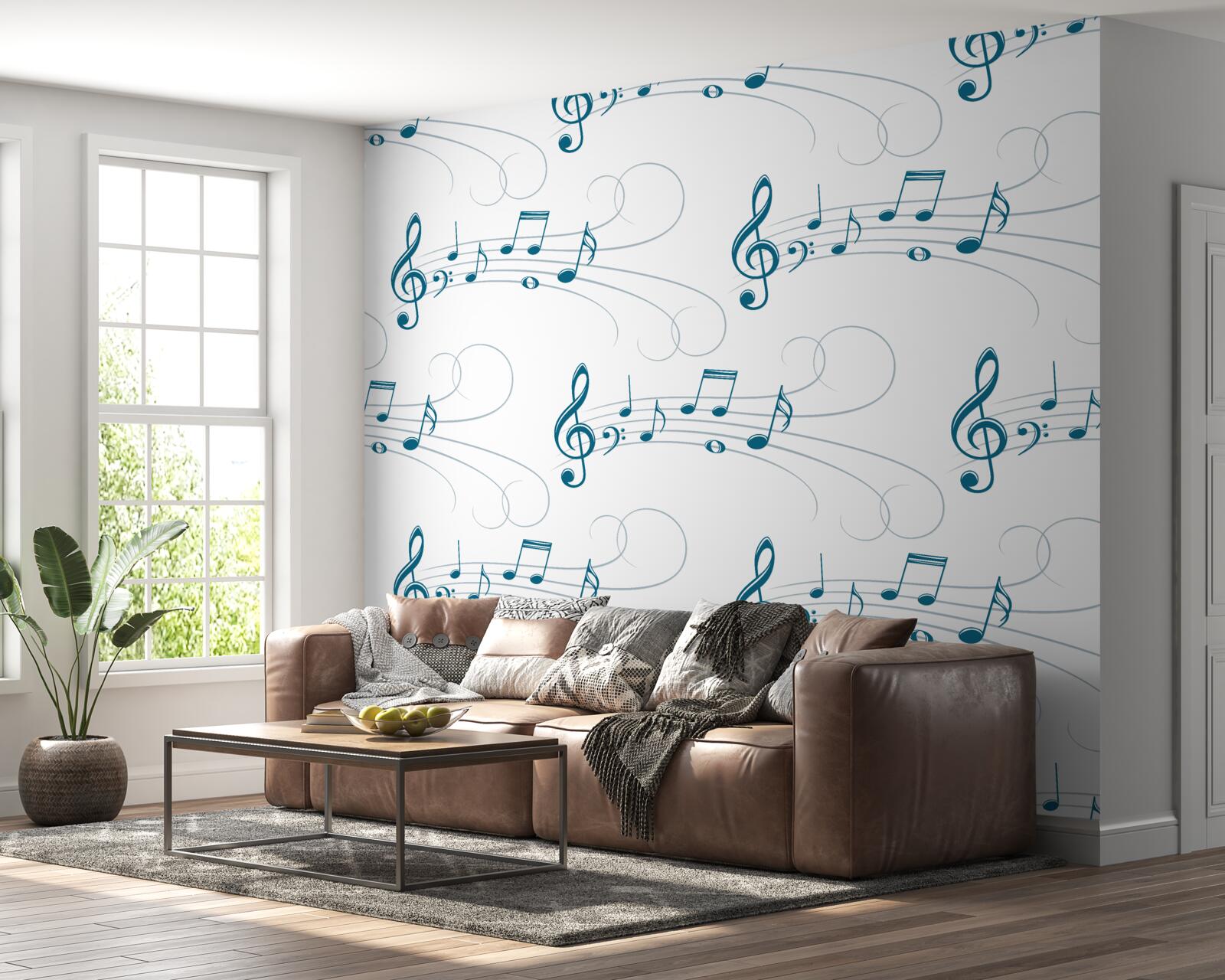 Fototapeta hudobné nahrávky s husľovým kľúčom