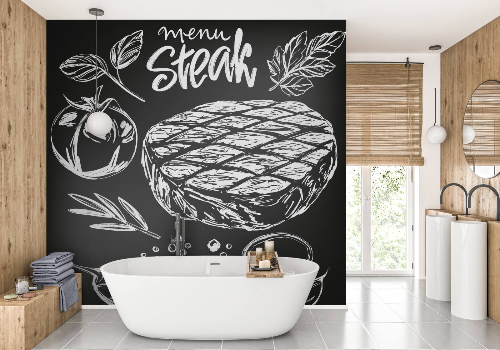 Fototapeta steak s korením