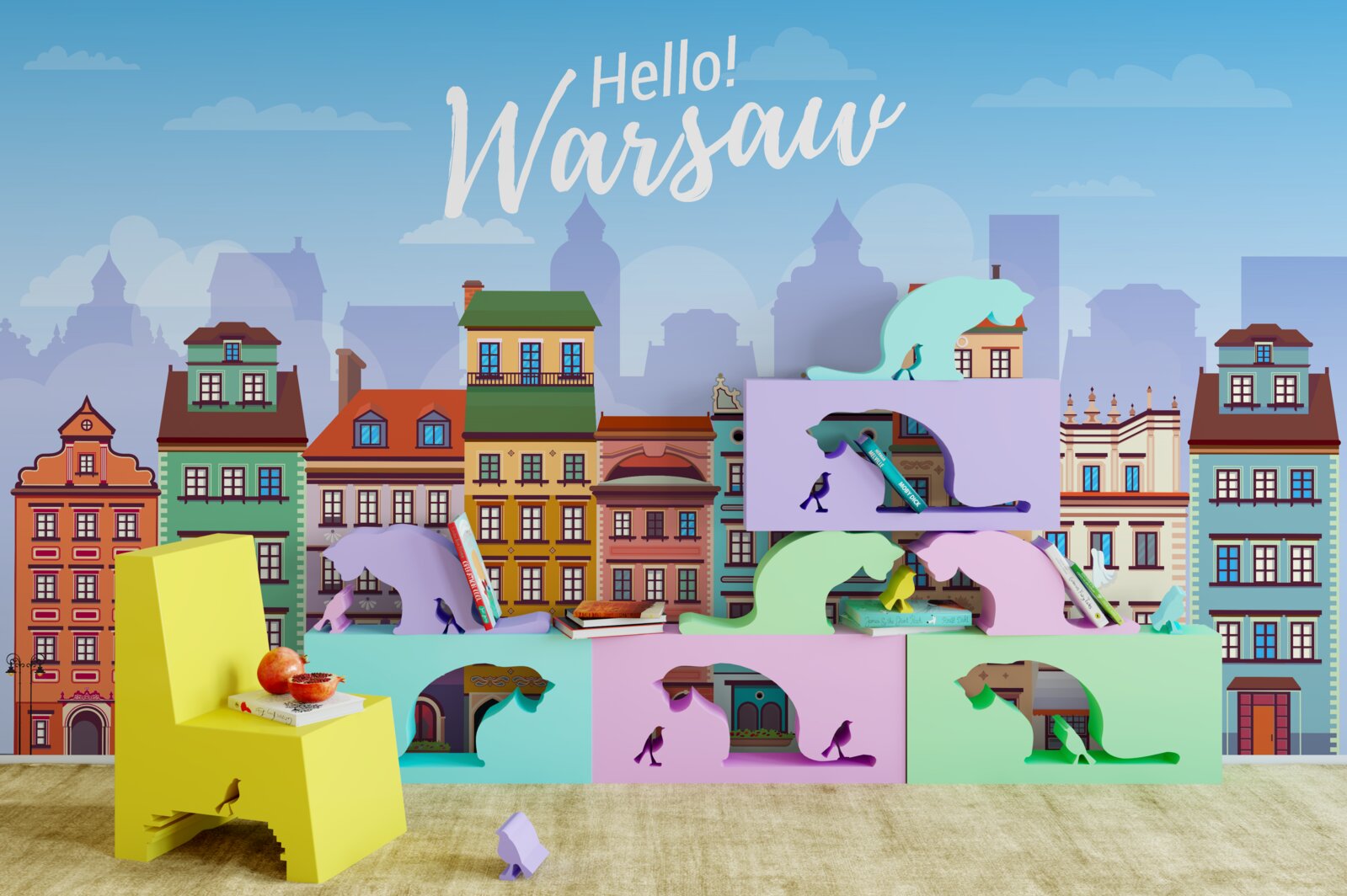 Fototapeta svetlé budovy vo Varšave