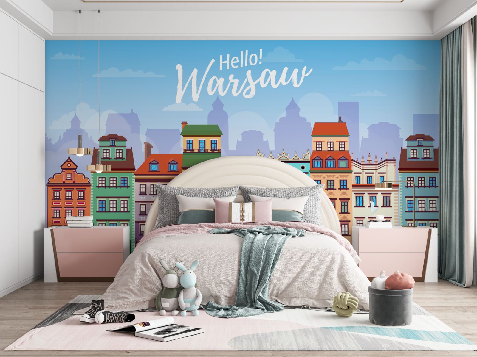 Fototapeta svetlé budovy vo Varšave