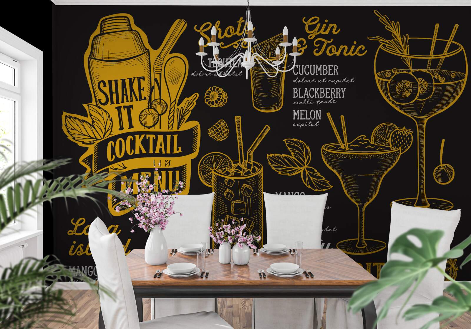 Fototapeta koktailové menu