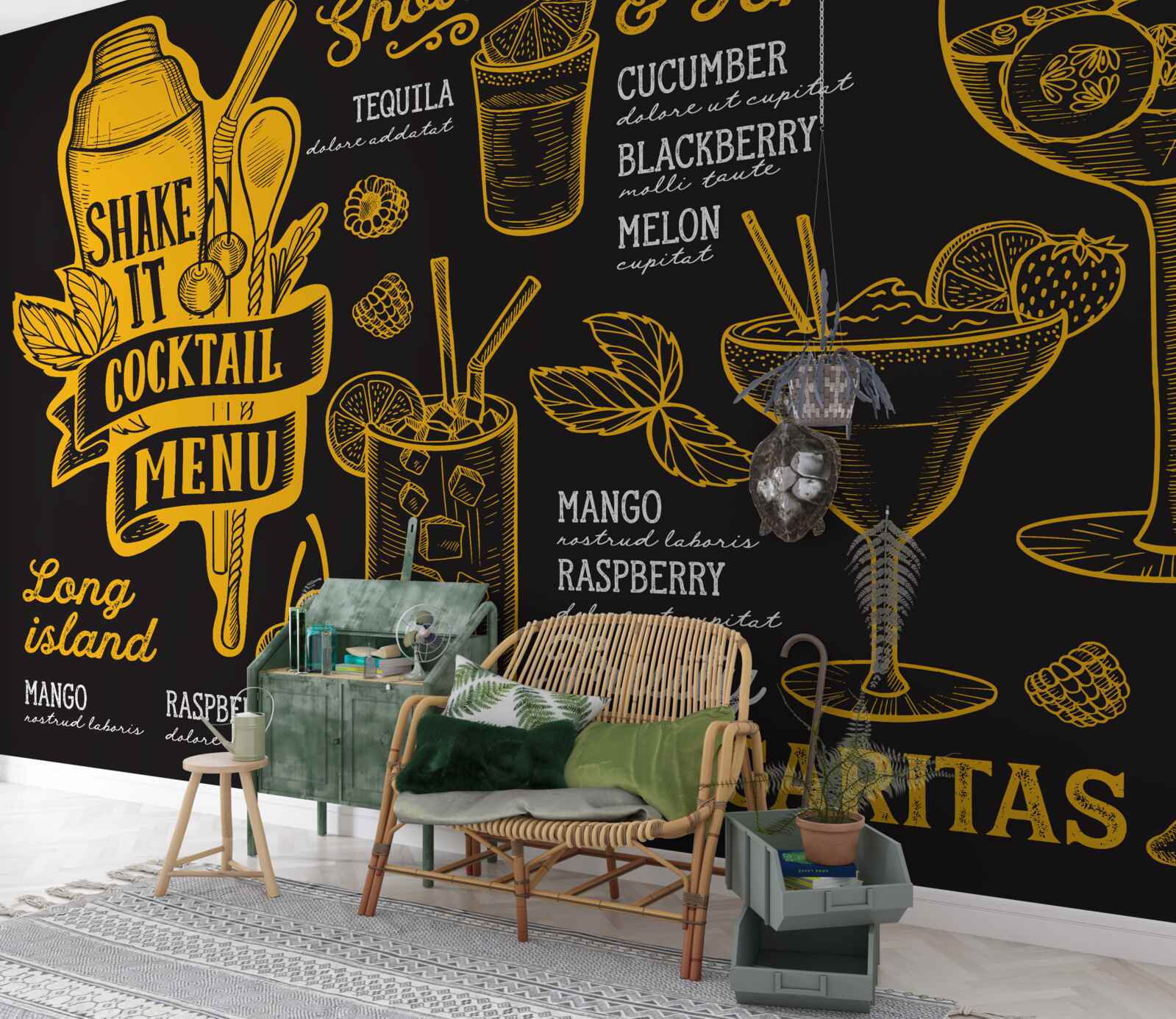 Fototapeta koktailové menu