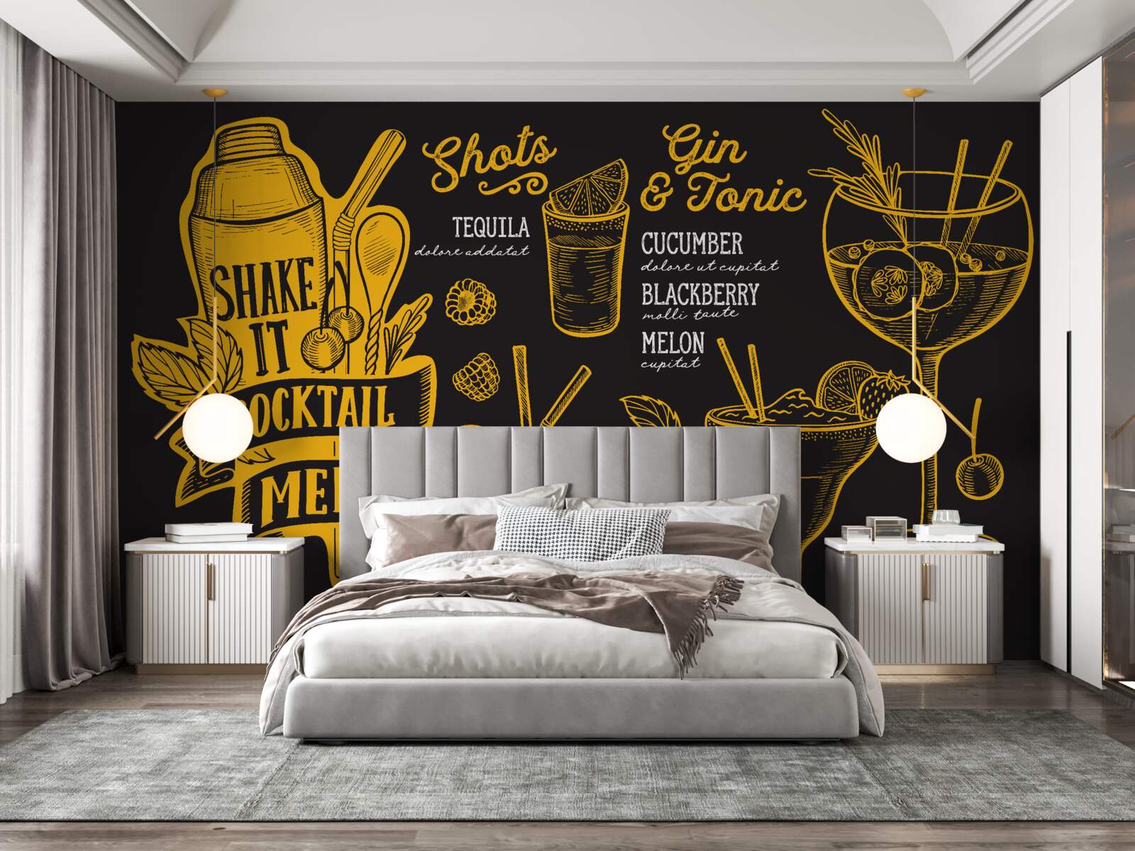 Fototapeta koktailové menu