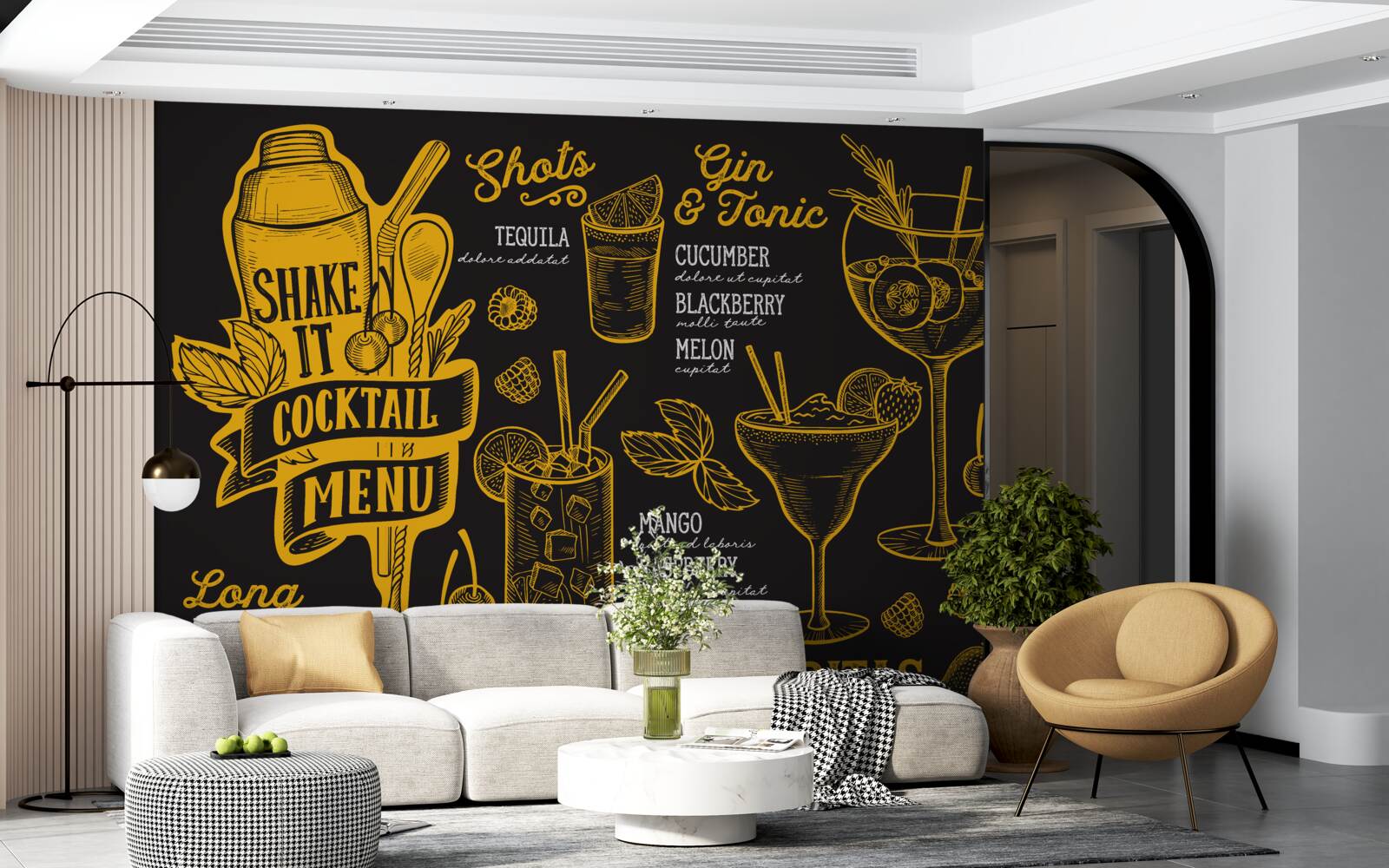 Fototapeta koktailové menu