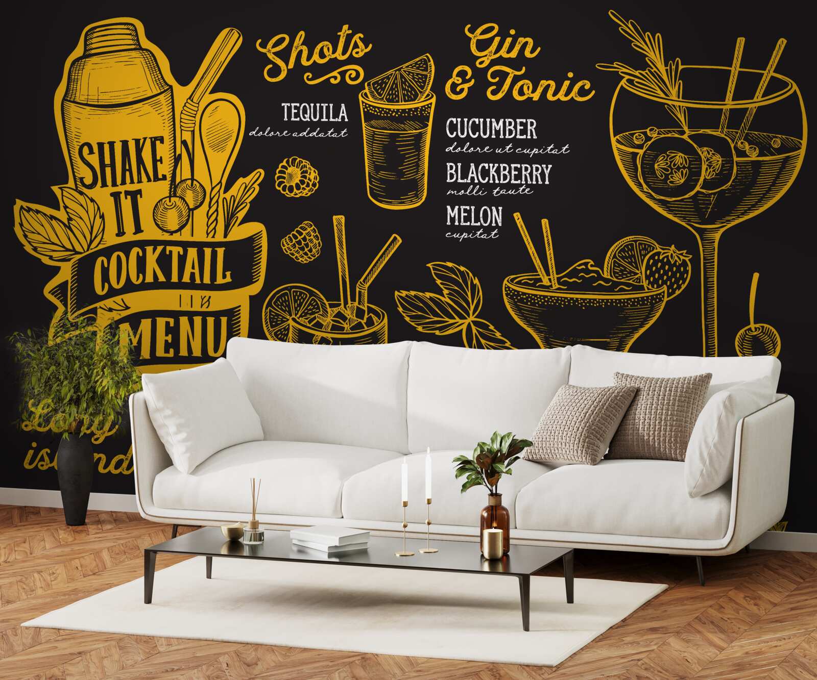 Fototapeta koktailové menu