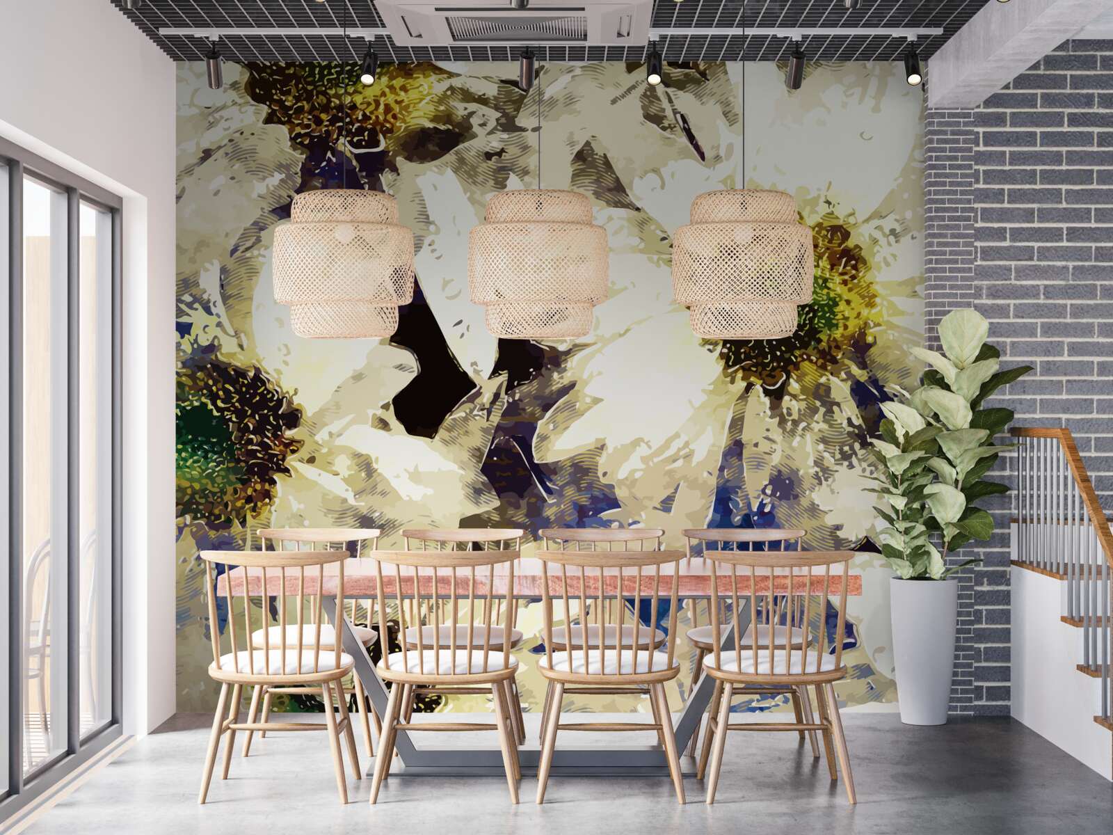 Fototapeta akvarel biele sedmokrásky