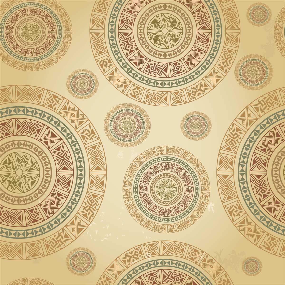 Fototapeta svetlohnedé figúrky s etnickým motívom