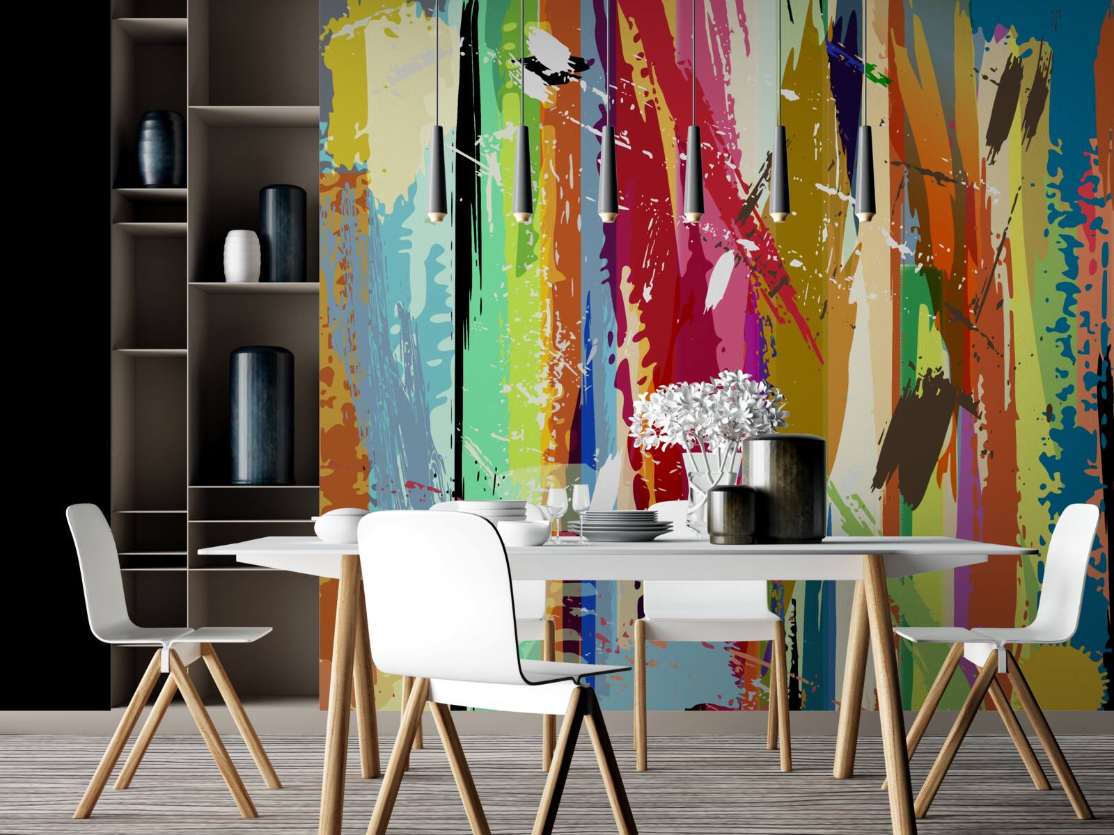 Fototapeta sýte farby vertikálne