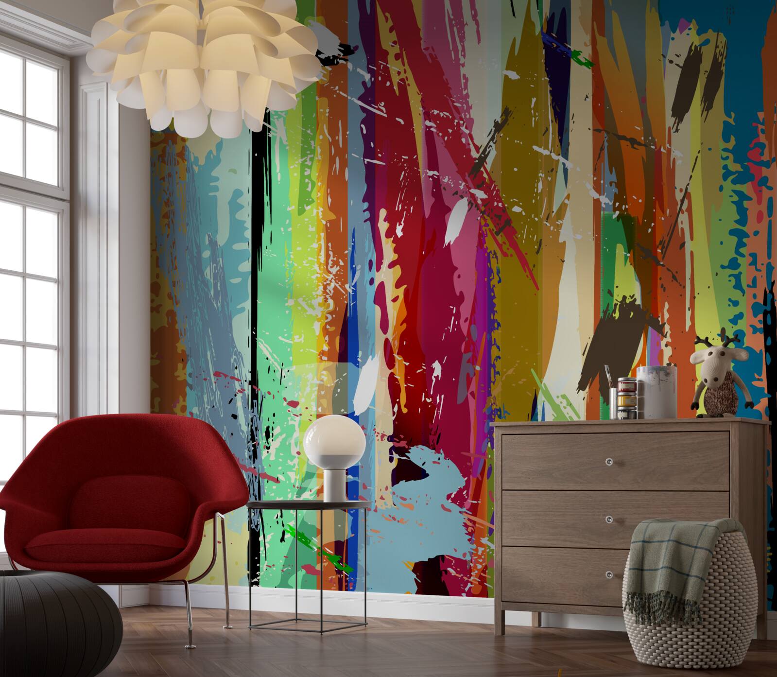 Fototapeta sýte farby vertikálne