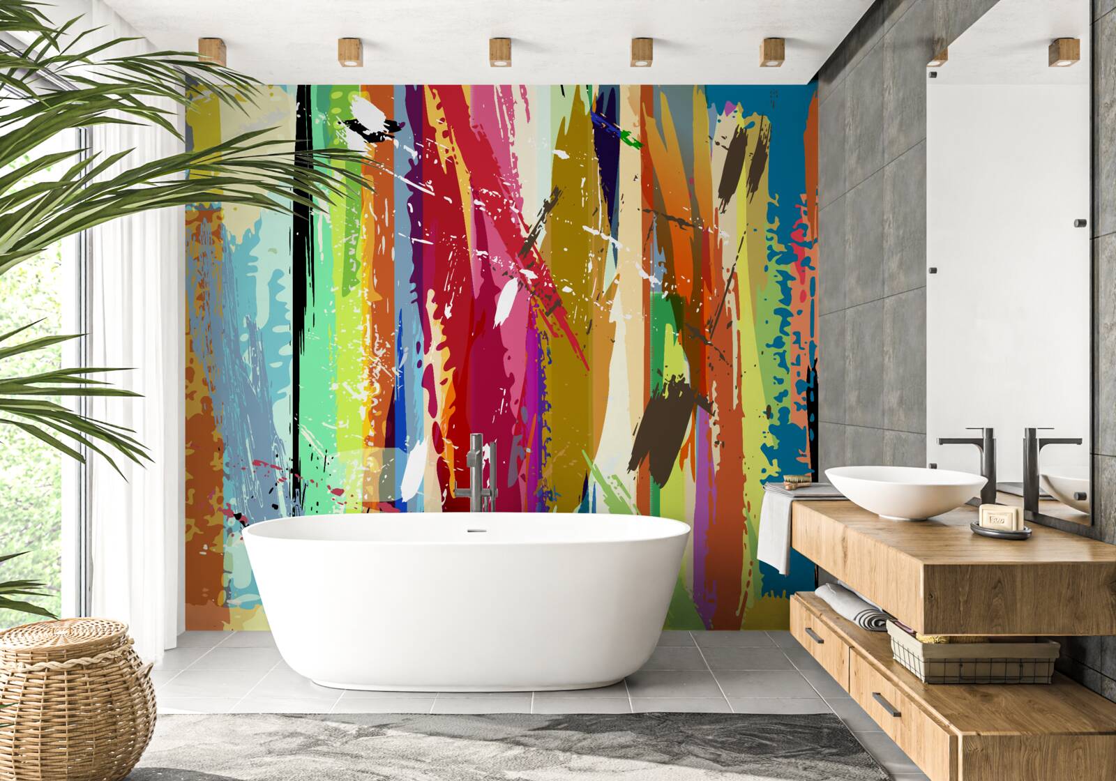 Fototapeta sýte farby vertikálne