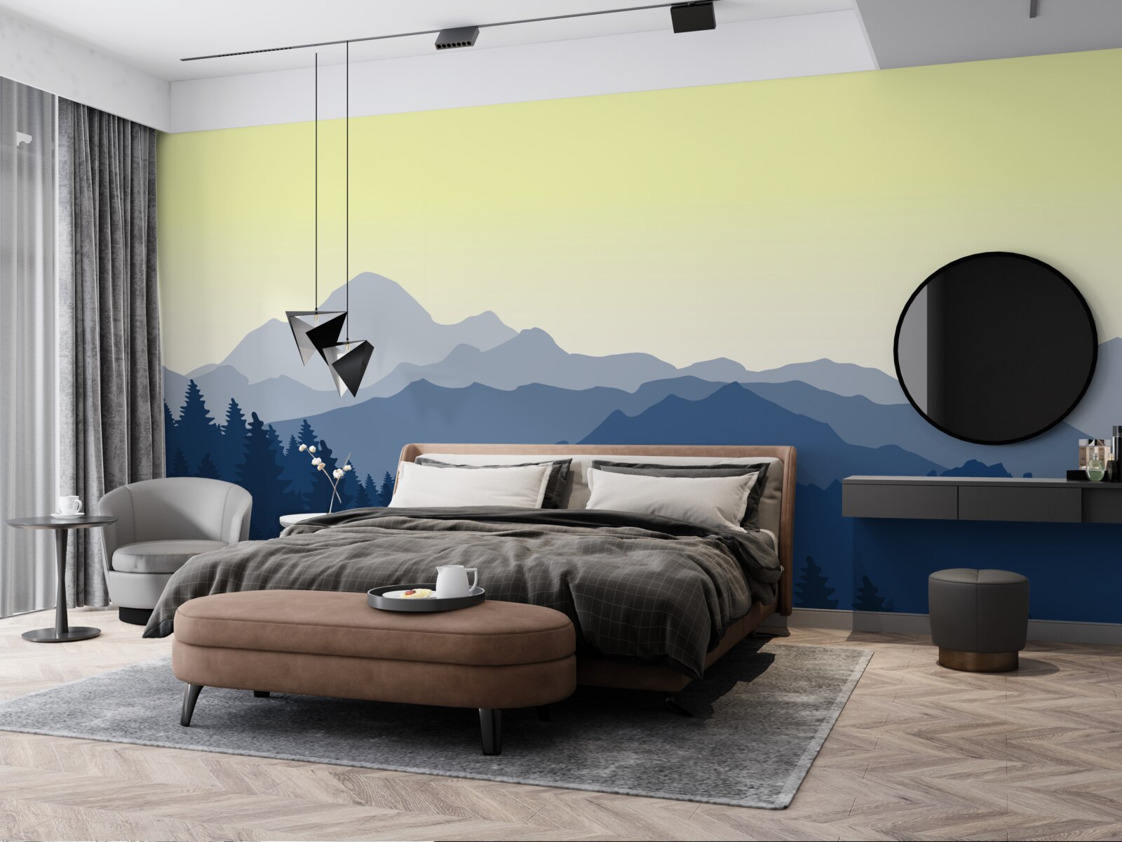 Fototapeta hmlisté hory