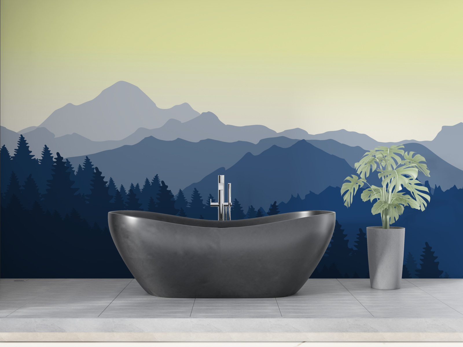 Fototapeta hmlisté hory