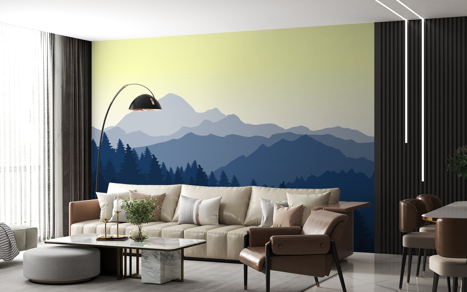 Fototapeta hmlisté hory