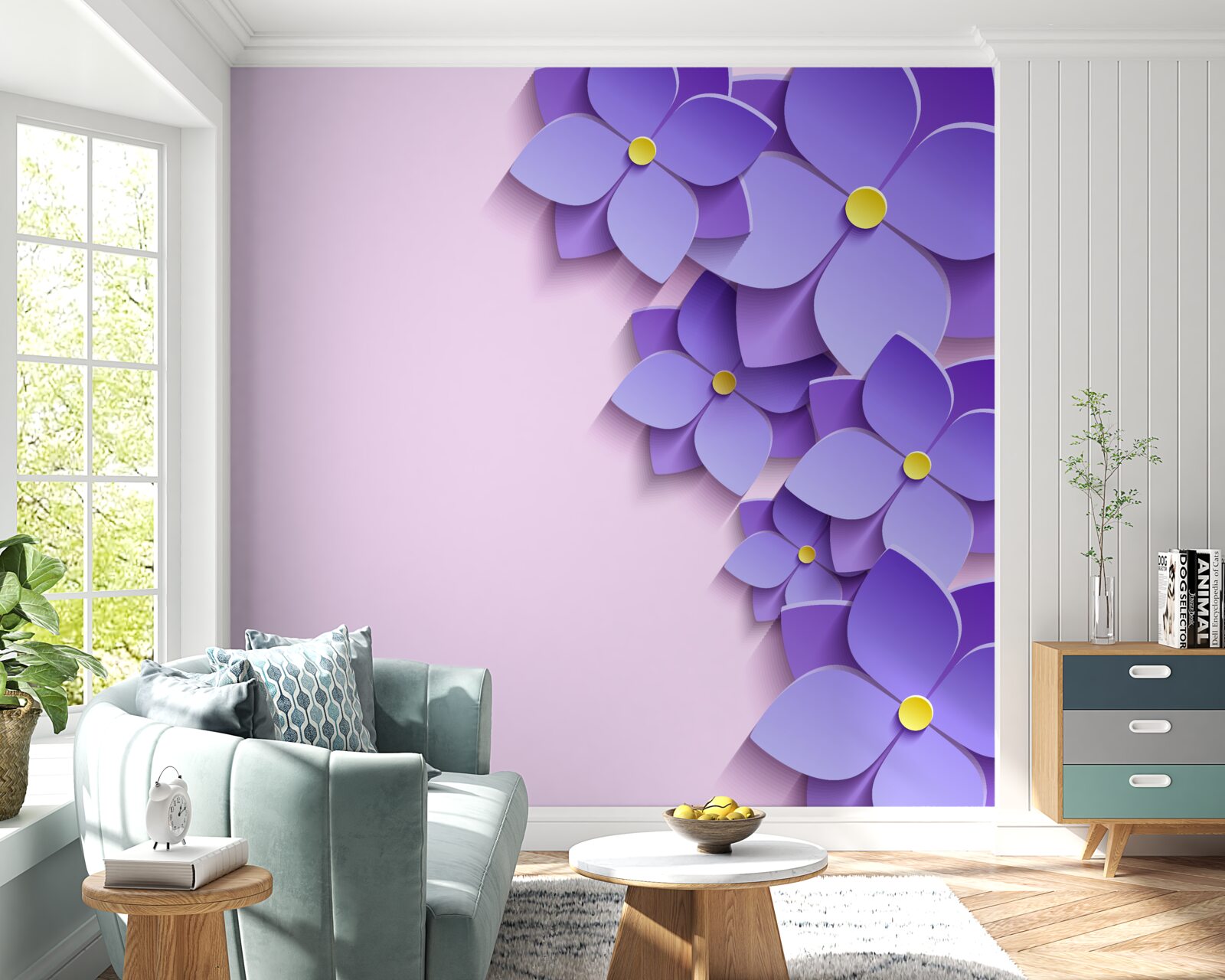 Fototapeta fialové puky kvetov na vodnej hladine