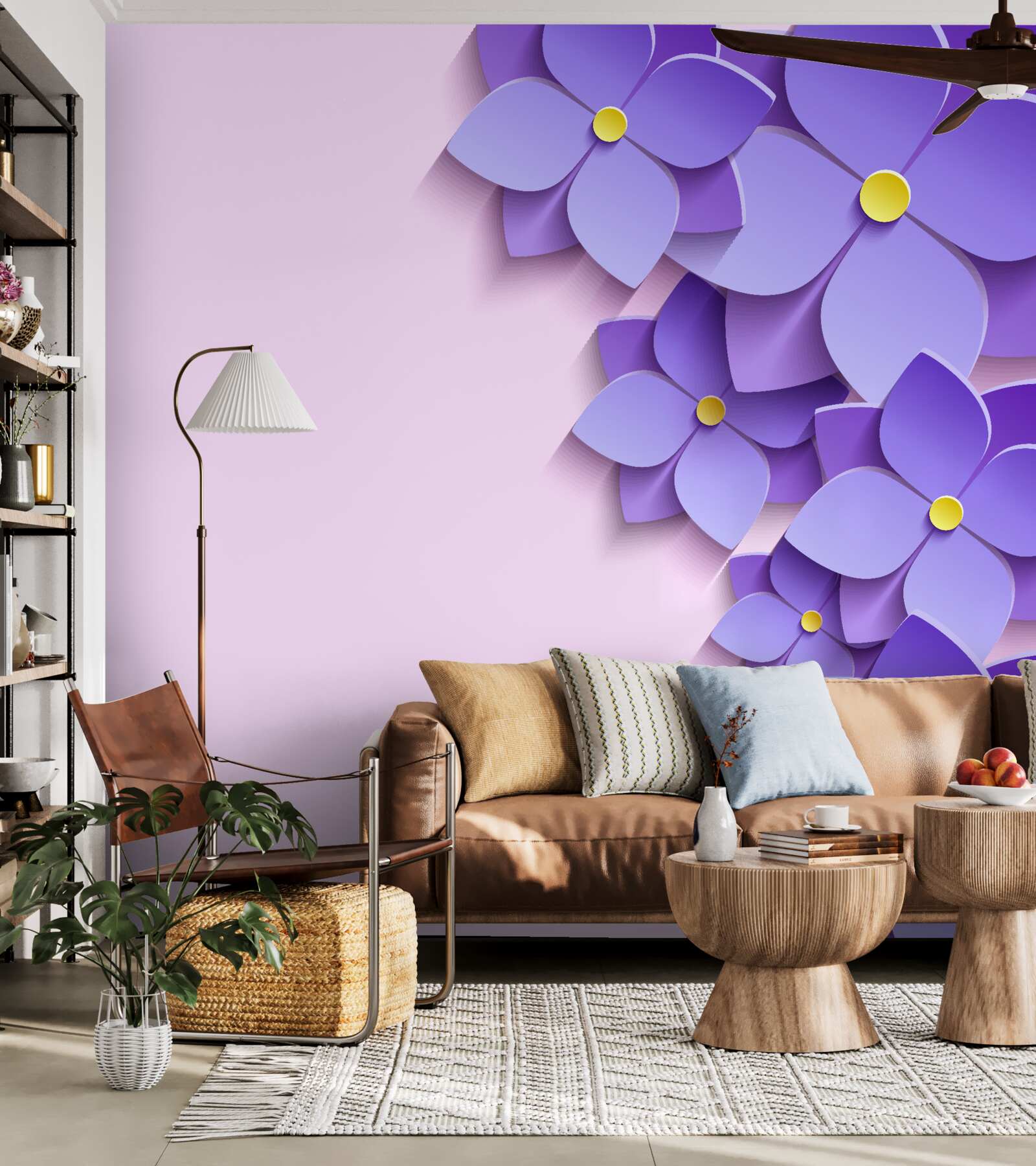 Fototapeta fialové puky kvetov na vodnej hladine