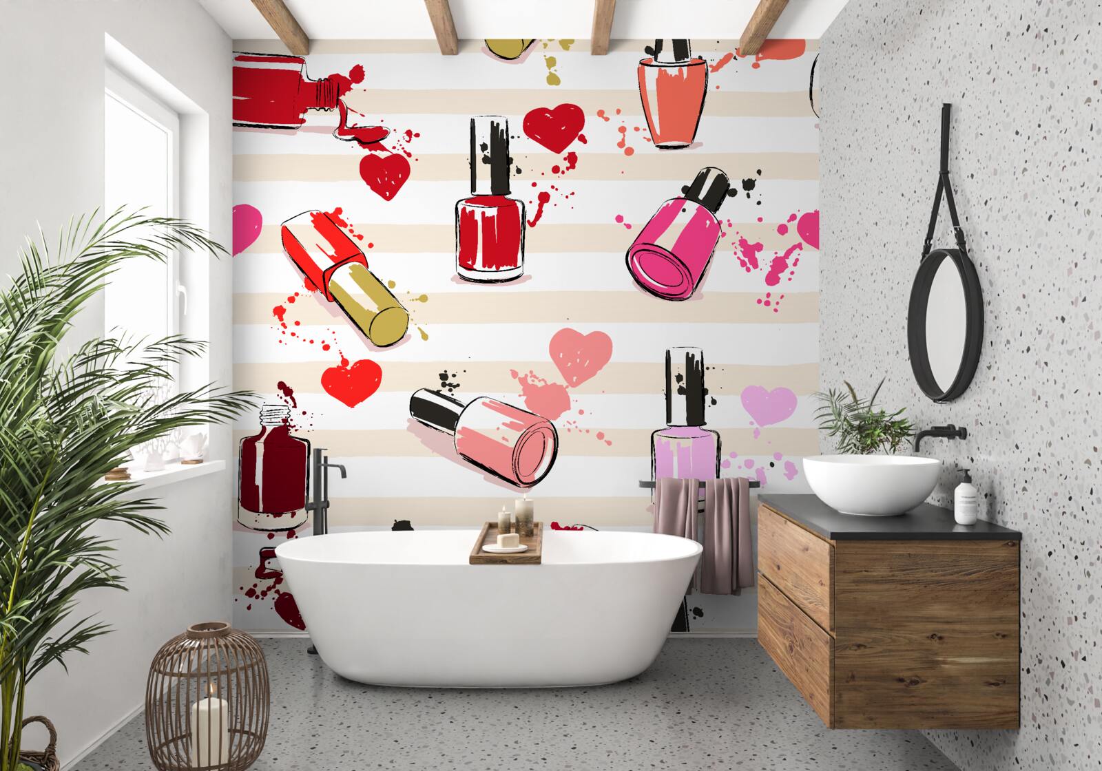 Fototapeta viacfarebné fľaše laku na nechty