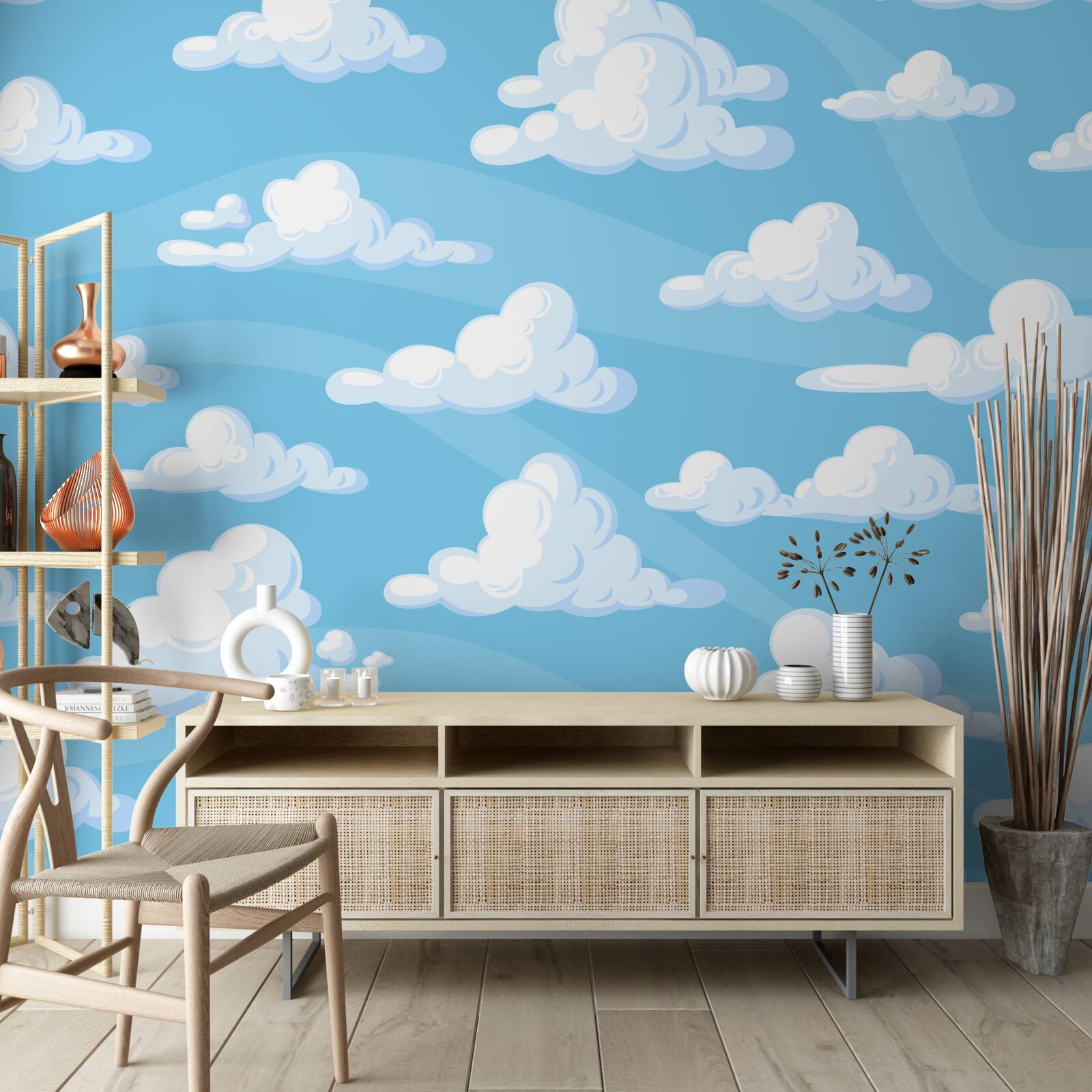 Fototapeta mraky plávajúce na azúrovej oblohe