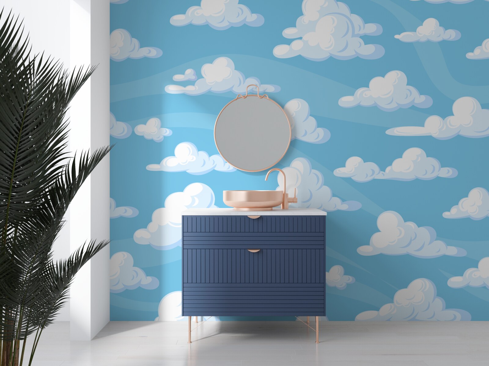 Fototapeta mraky plávajúce na azúrovej oblohe