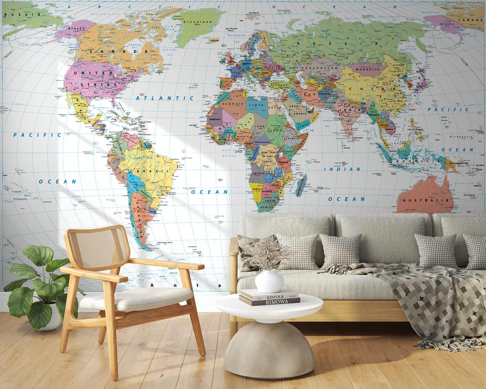 Fototapeta mapa sveta z geopolitického hľadiska