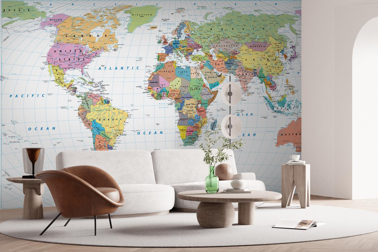 Fototapeta mapa sveta z geopolitického hľadiska