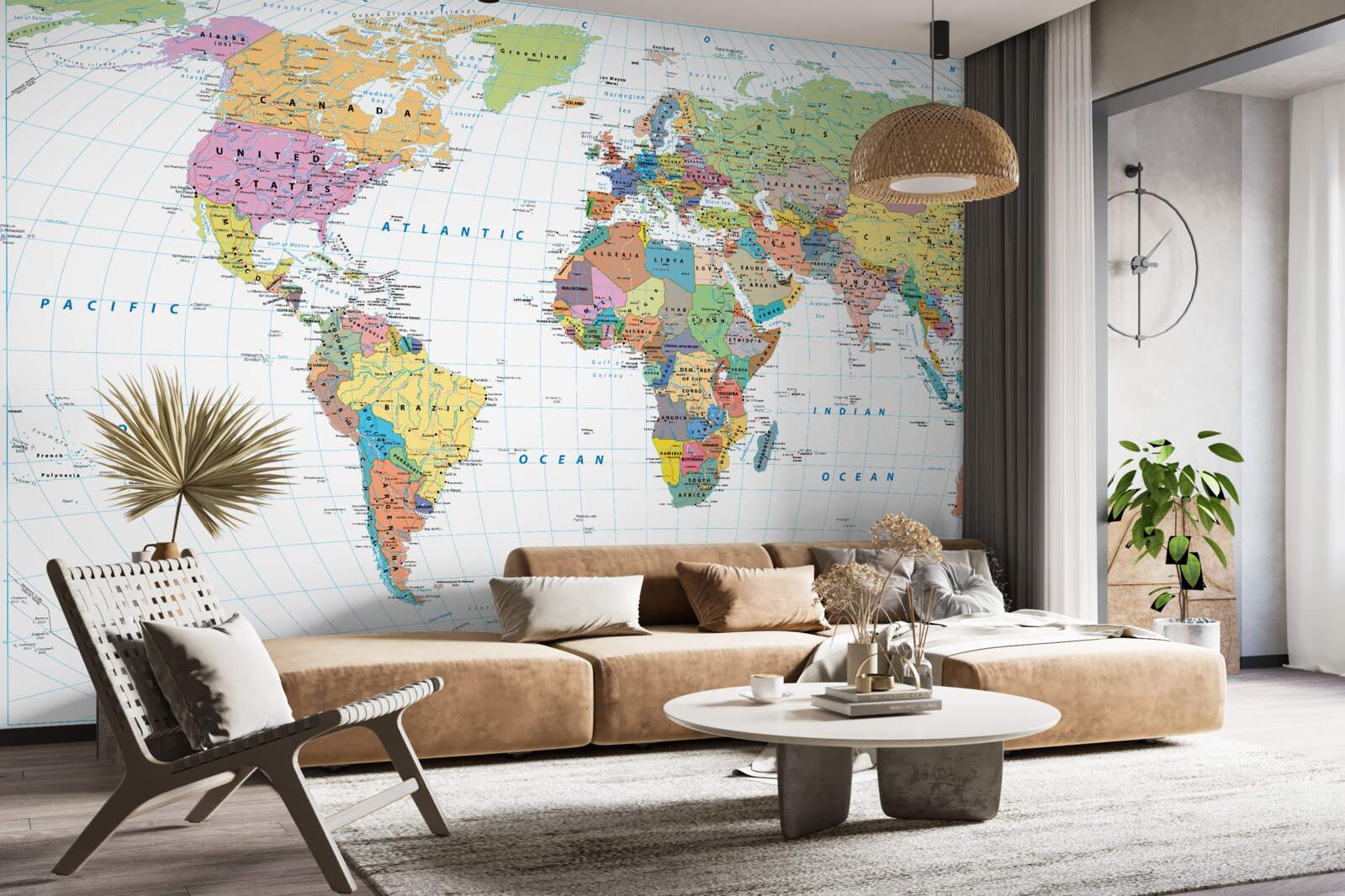 Fototapeta mapa sveta z geopolitického hľadiska