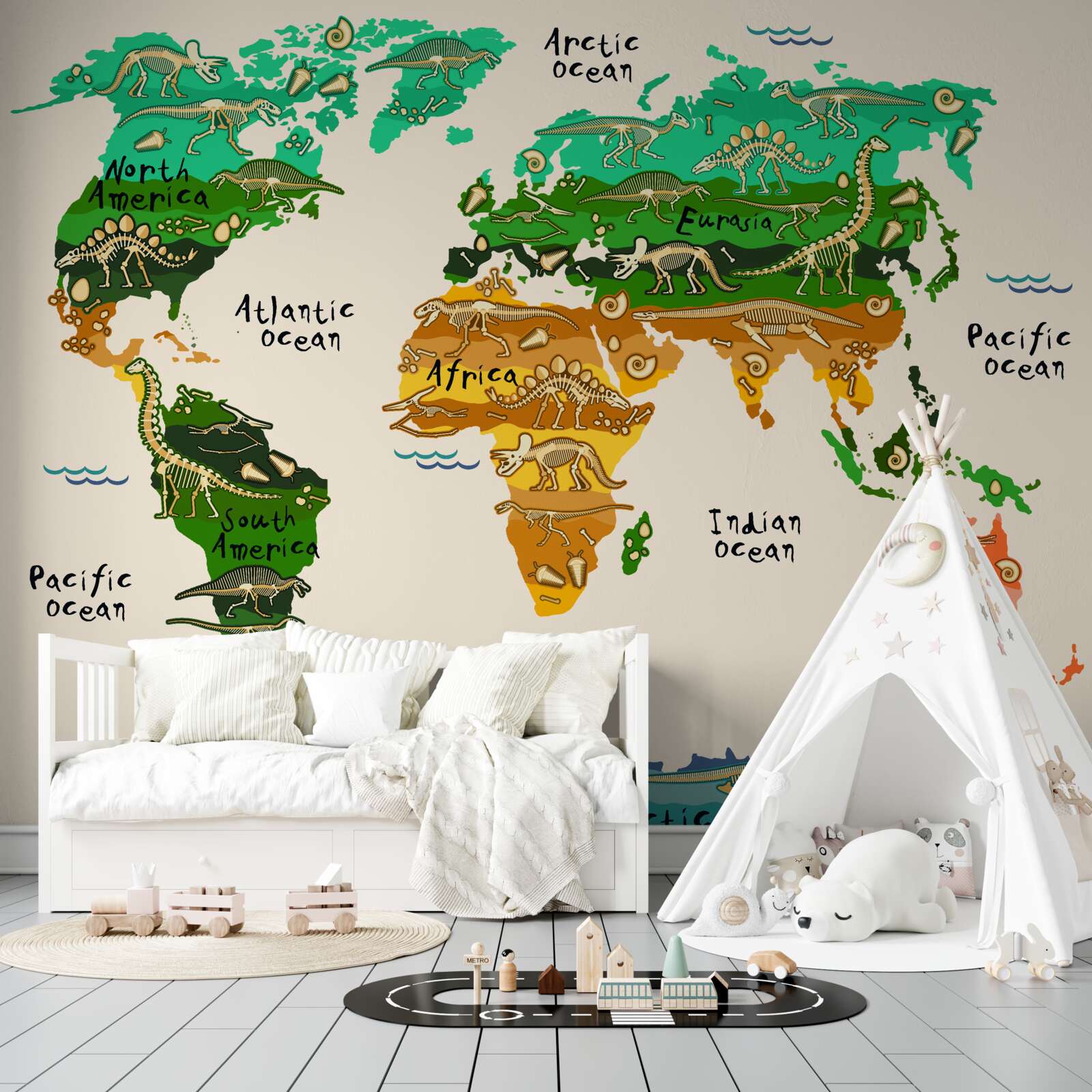 Fototapeta mapa sveta v nezvyčajnej verzii