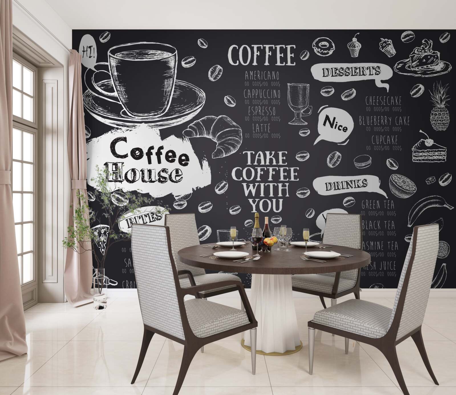 Fototapeta menu kaviarne