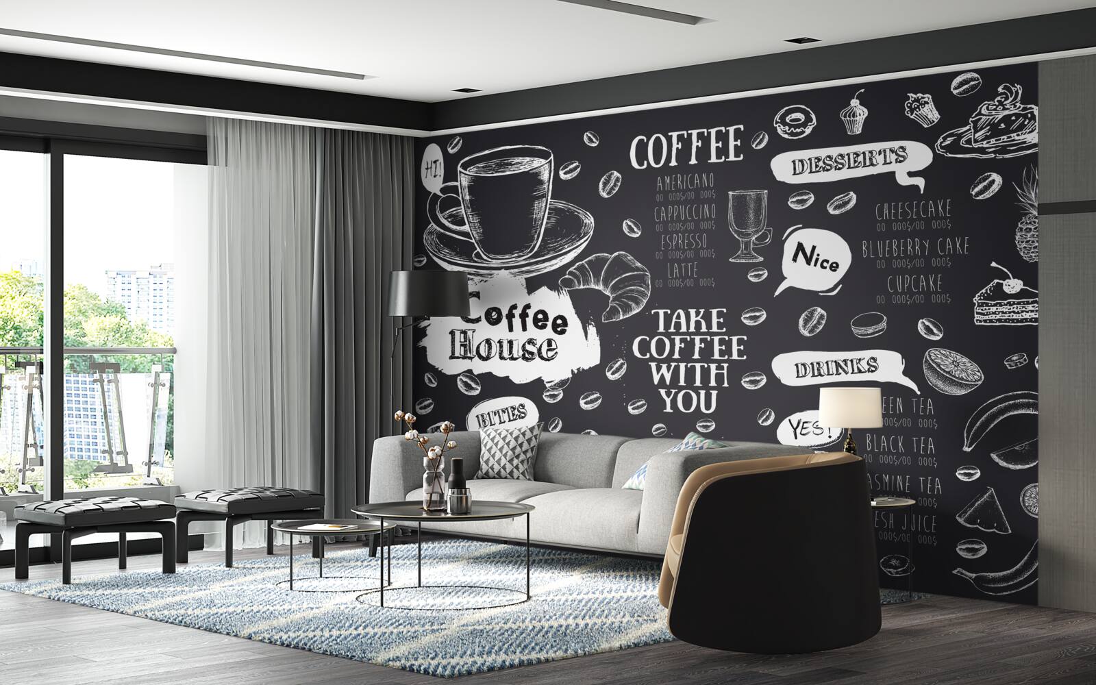 Fototapeta menu kaviarne