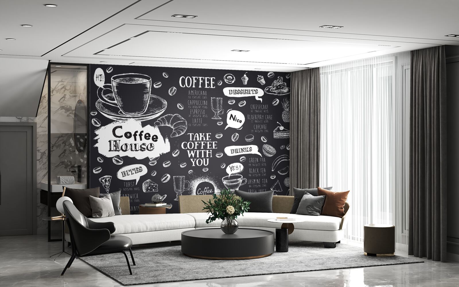 Fototapeta menu kaviarne