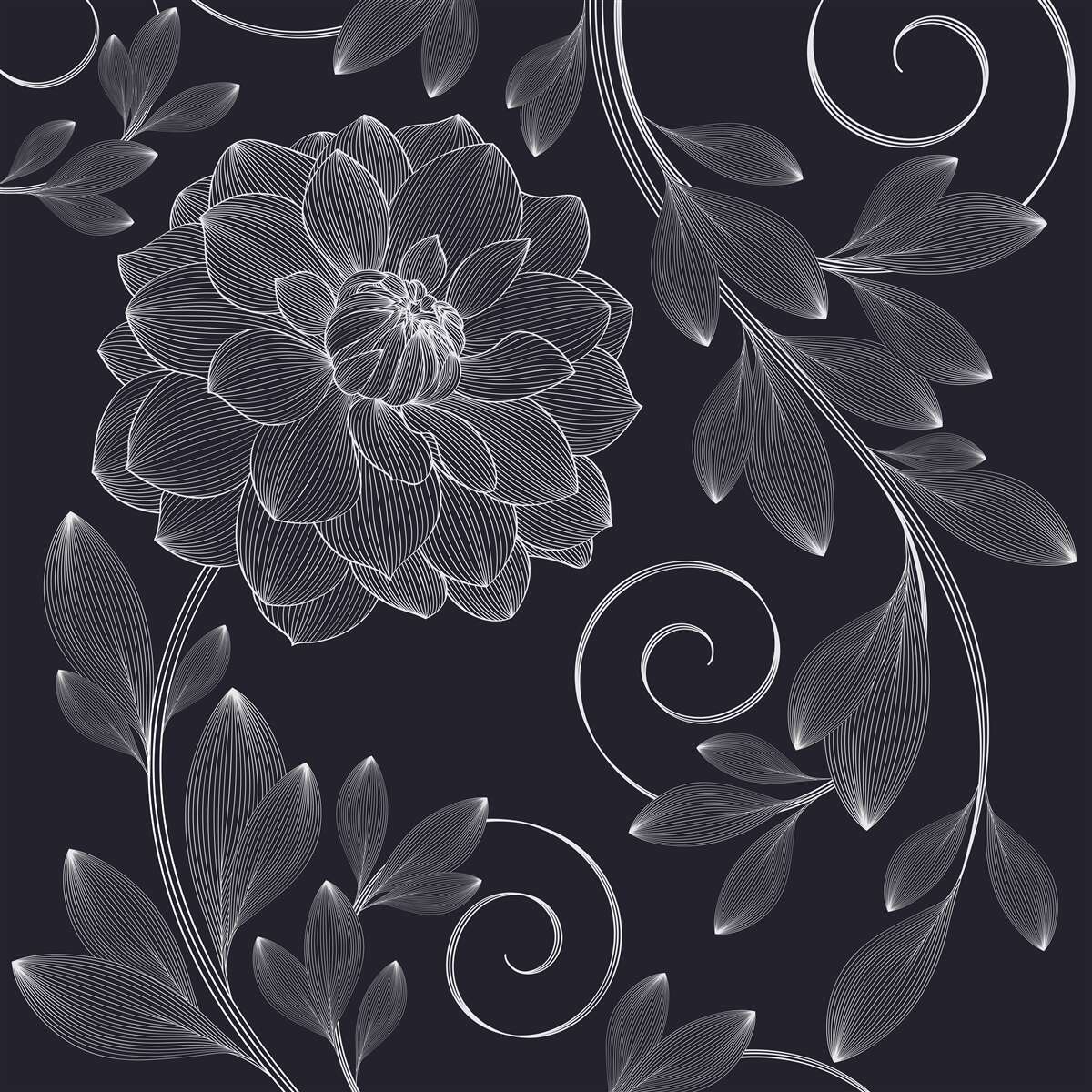 Fototapeta púčik a listy na sivom pozadí