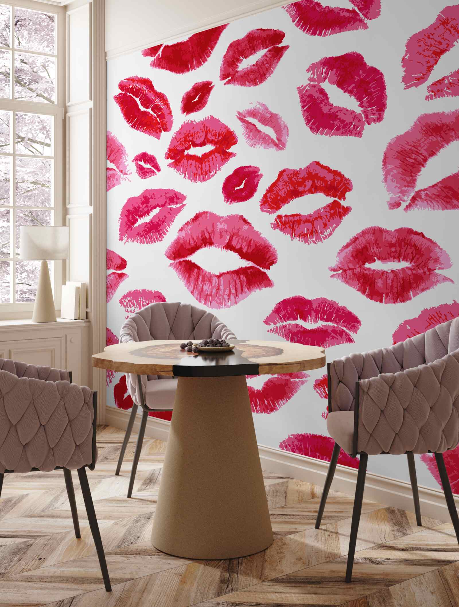 Fototapeta stopy šarlátového rúžu