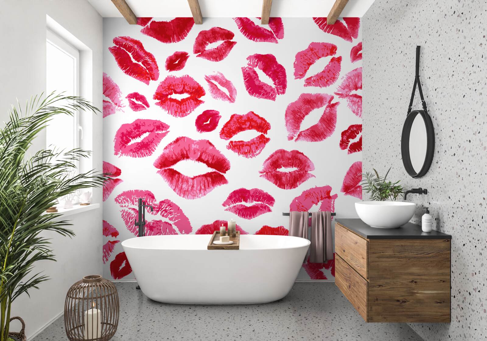 Fototapeta stopy šarlátového rúžu