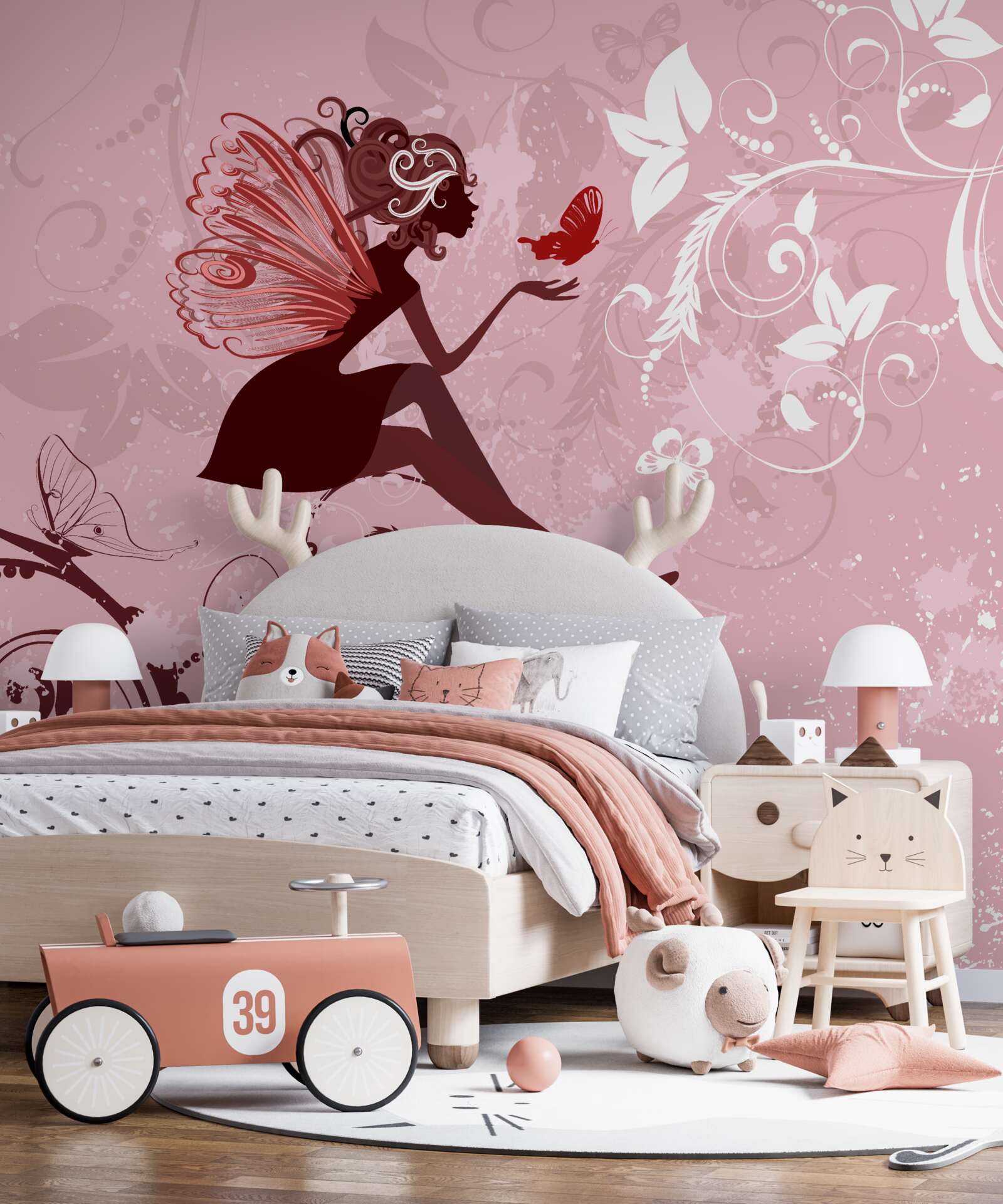 Fototapeta dievča sa snaží chytiť motýľa