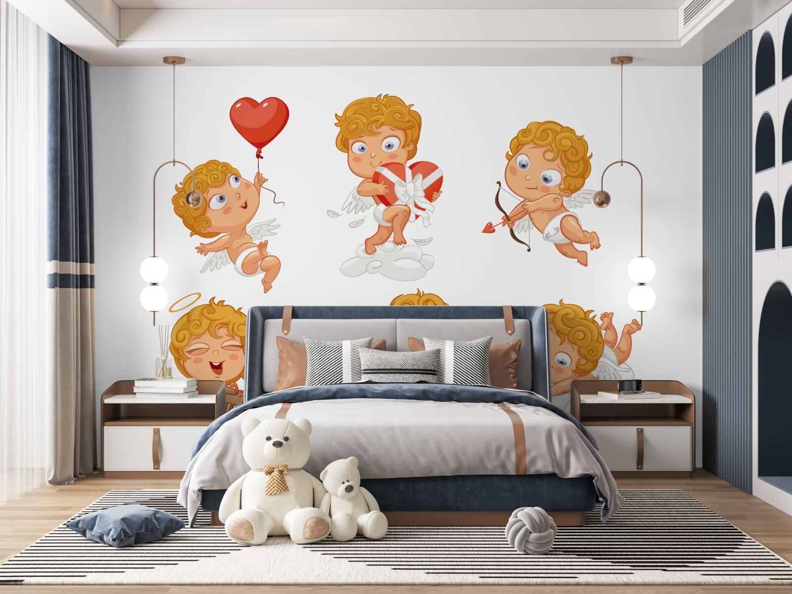 Fototapeta cupids sú zanietení pre svoje úlohy