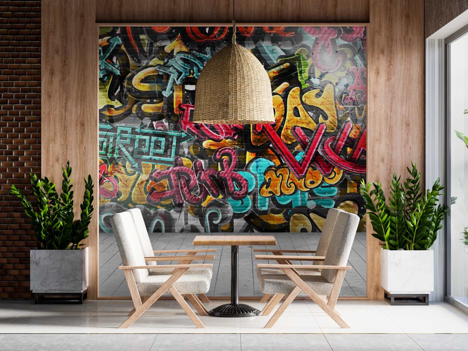 Fototapeta stena pokrytá graffiti