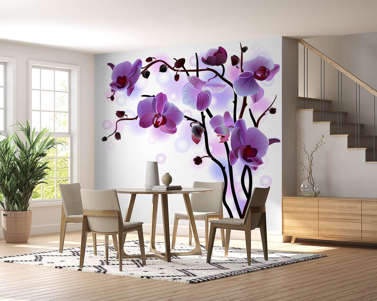 Fototapeta konáre fialovej orchidey