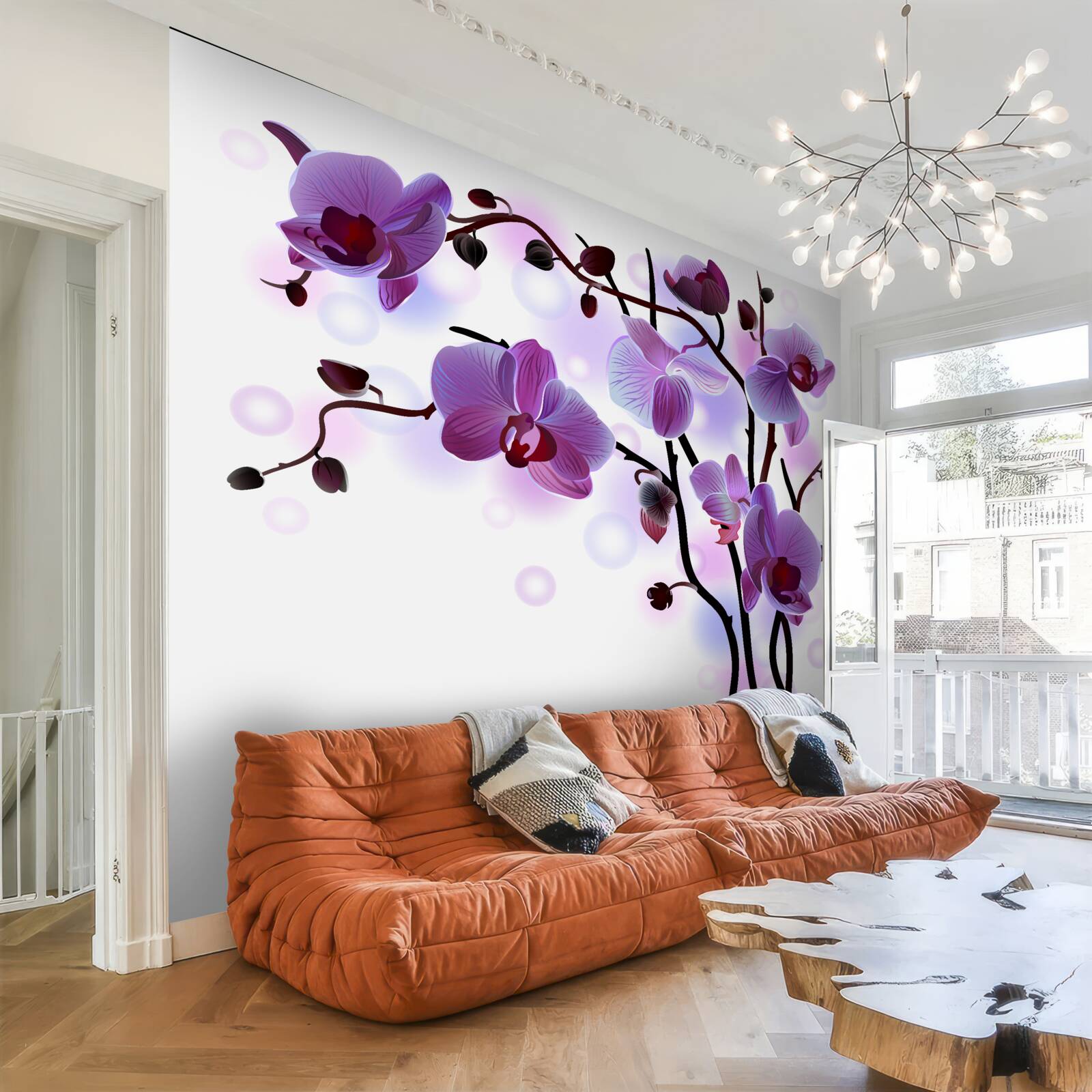 Fototapeta konáre fialovej orchidey