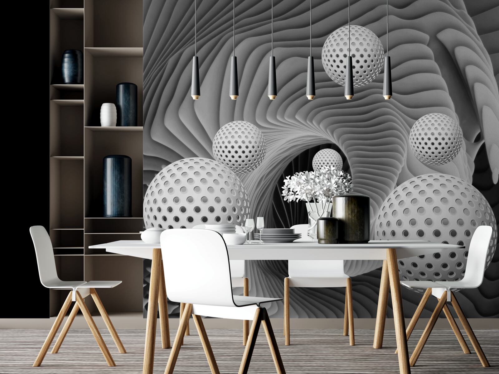 Fototapeta 3D loptičky lietajúce do diaľky