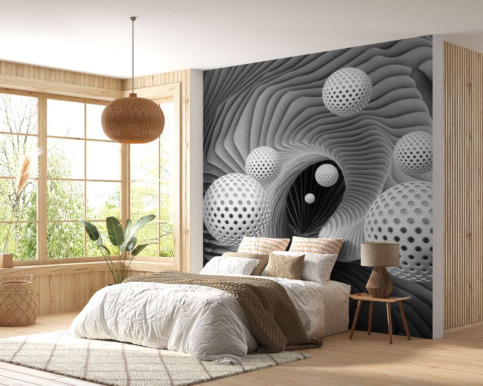 Fototapeta 3D loptičky lietajúce do diaľky