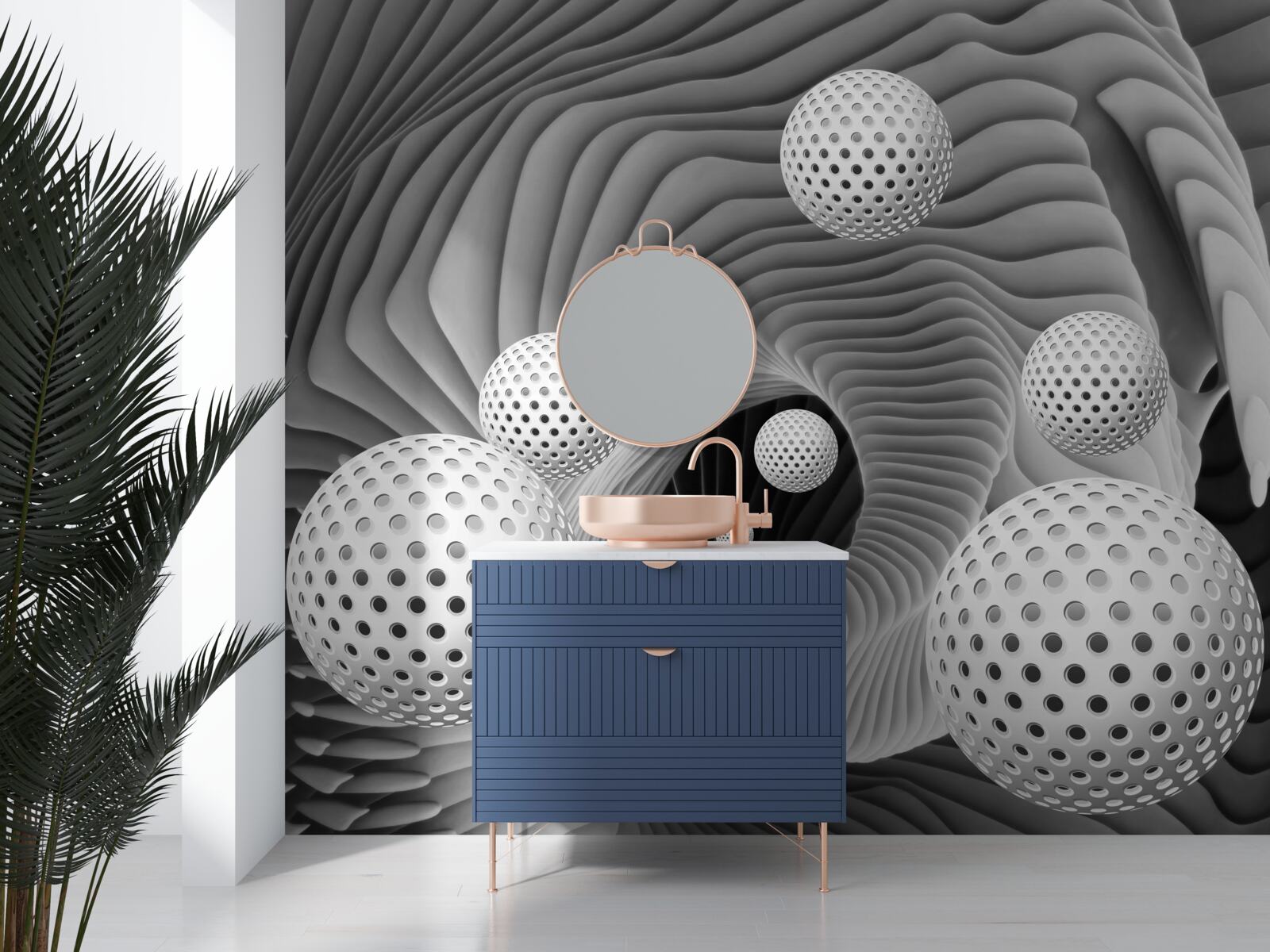 Fototapeta 3D loptičky lietajúce do diaľky