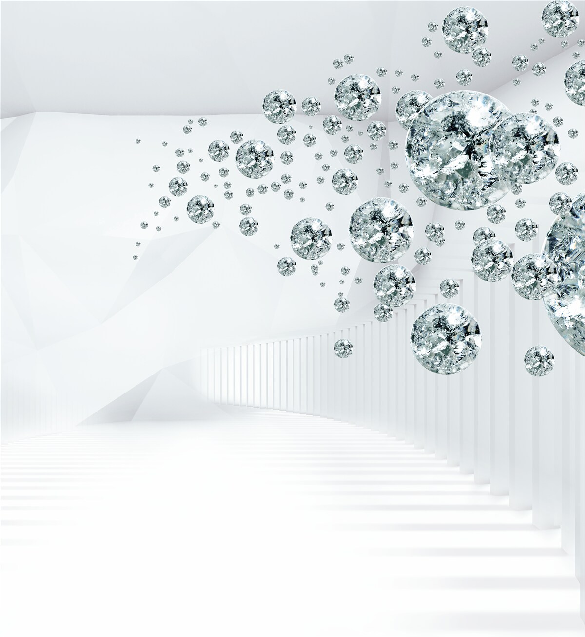 Fototapeta strieborné rozptýlené kamene