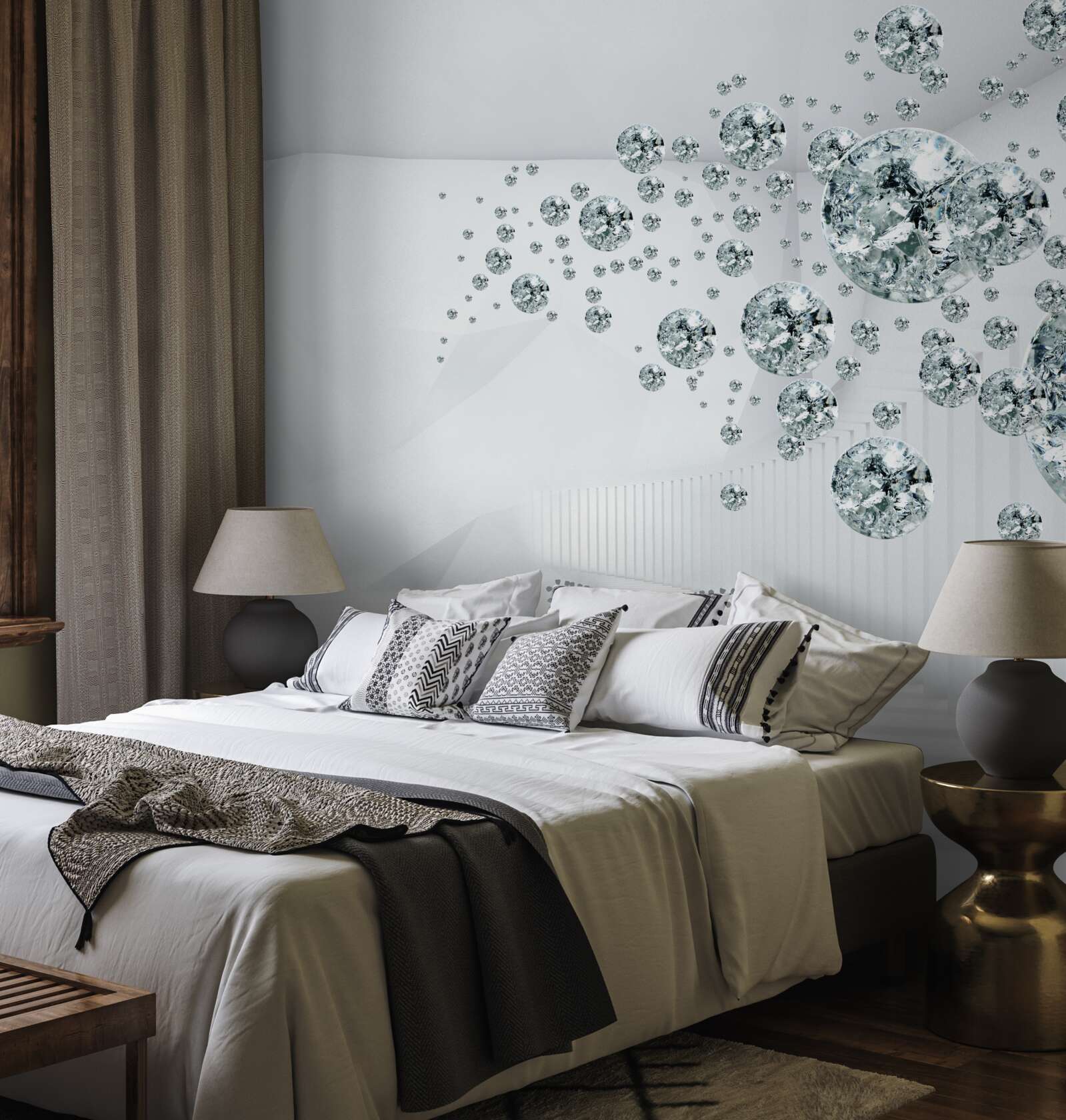 Fototapeta strieborné rozptýlené kamene