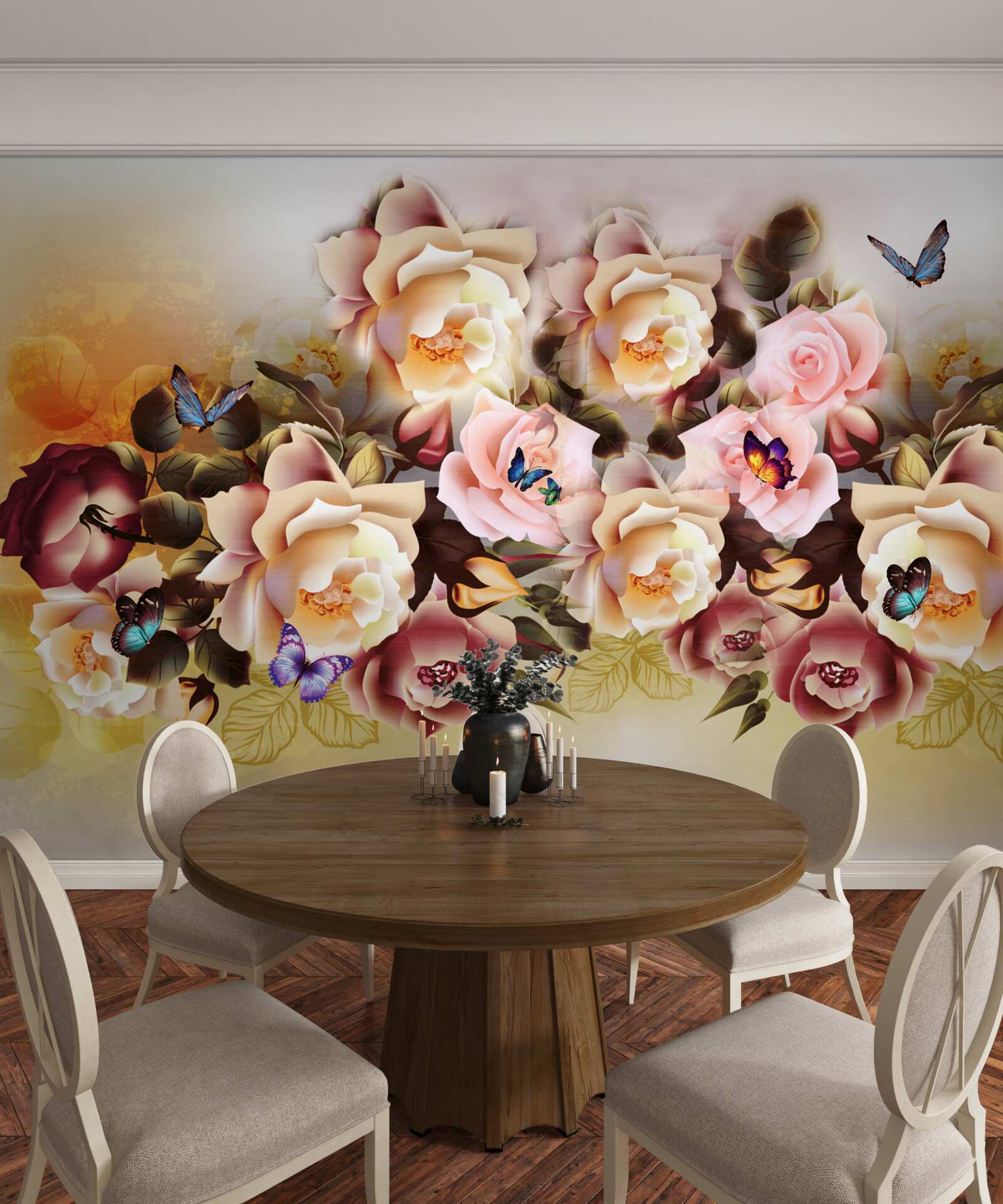 Fototapeta zloženie svetlých a krásnych ruží