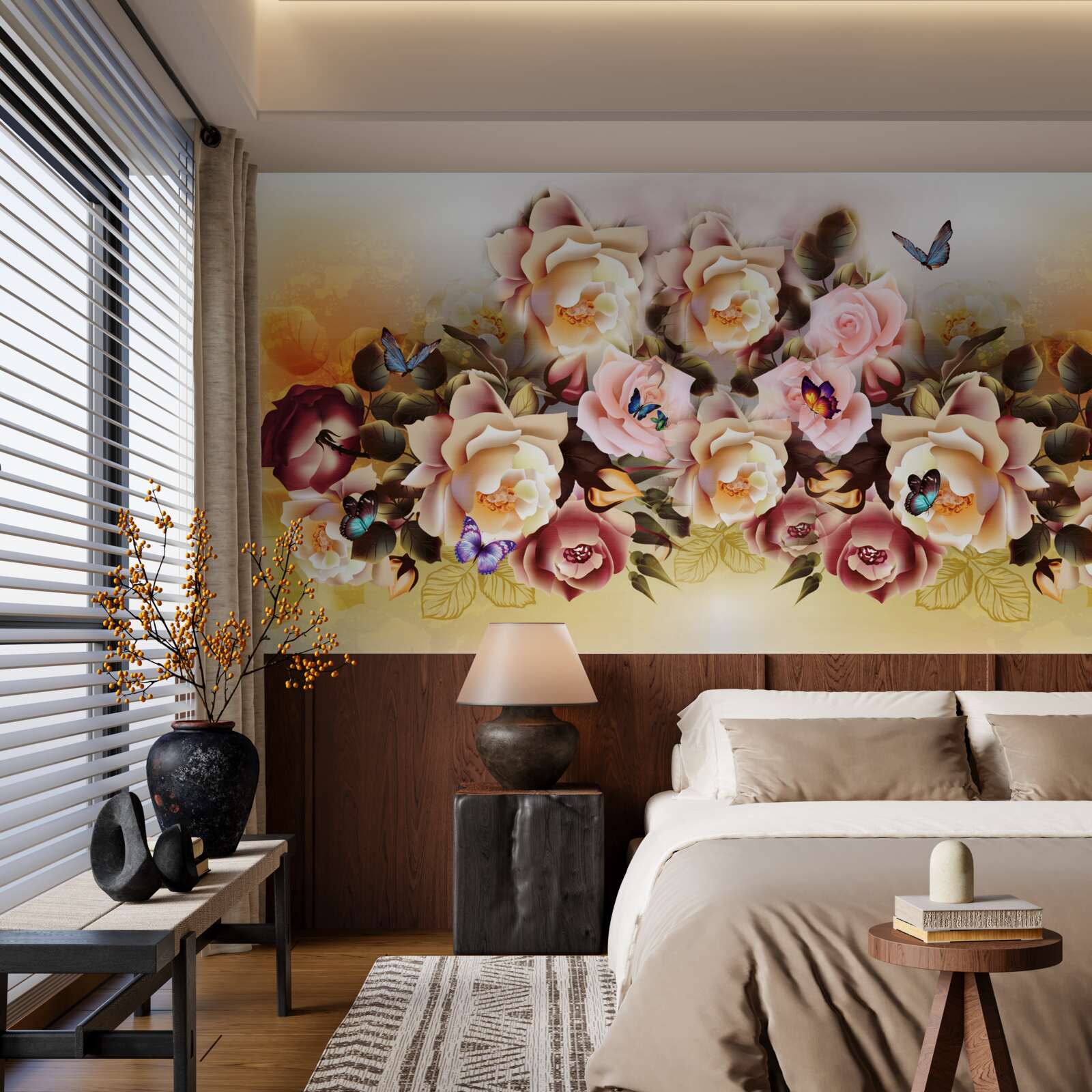 Fototapeta zloženie svetlých a krásnych ruží