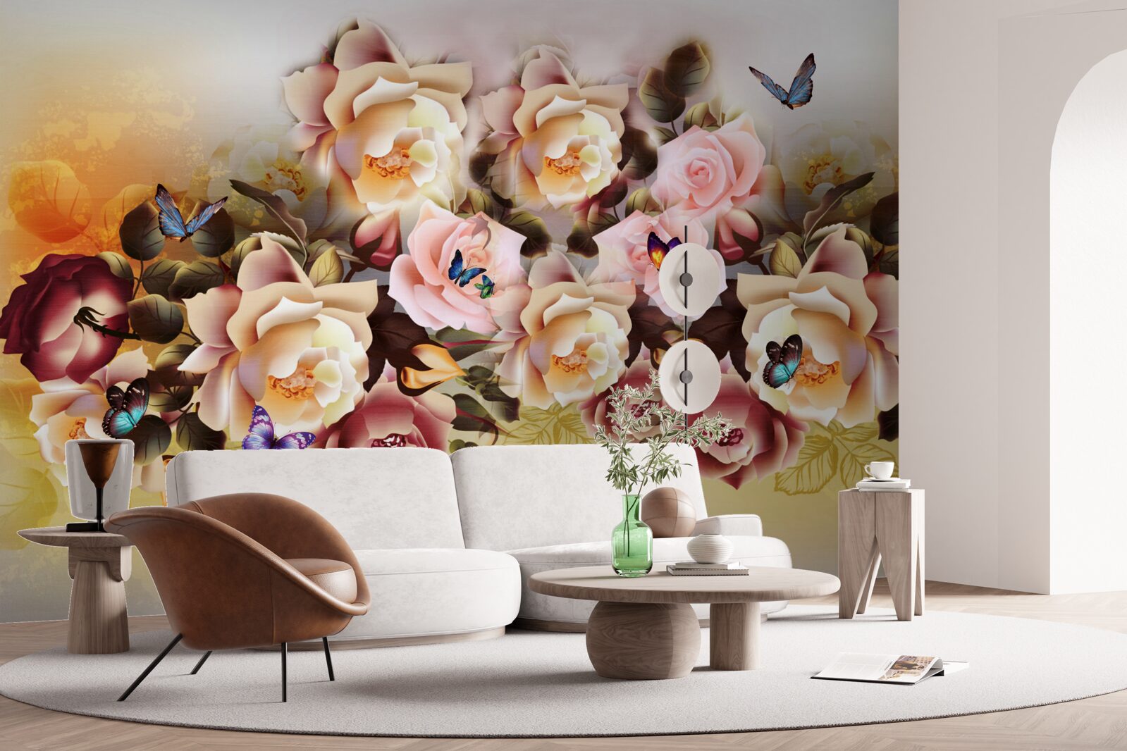 Fototapeta zloženie svetlých a krásnych ruží